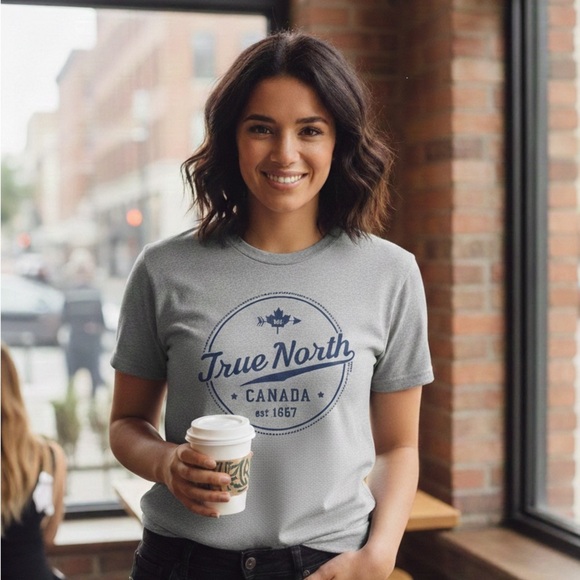 Alstyle Apparel & Activewear Tops - Alstyle Gray True North T-Shirt for Women